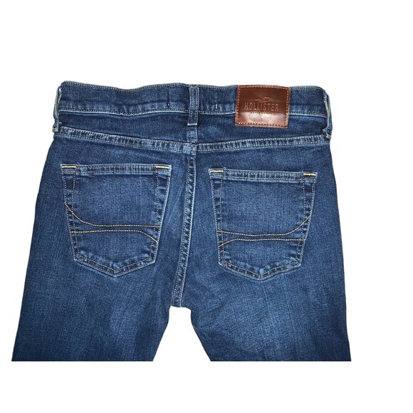 Men's‎ Hollister Skinny Fit Denim Jeans 28/30 Epic Flex Slim Straight Dark Wash - Picture 4 of 5